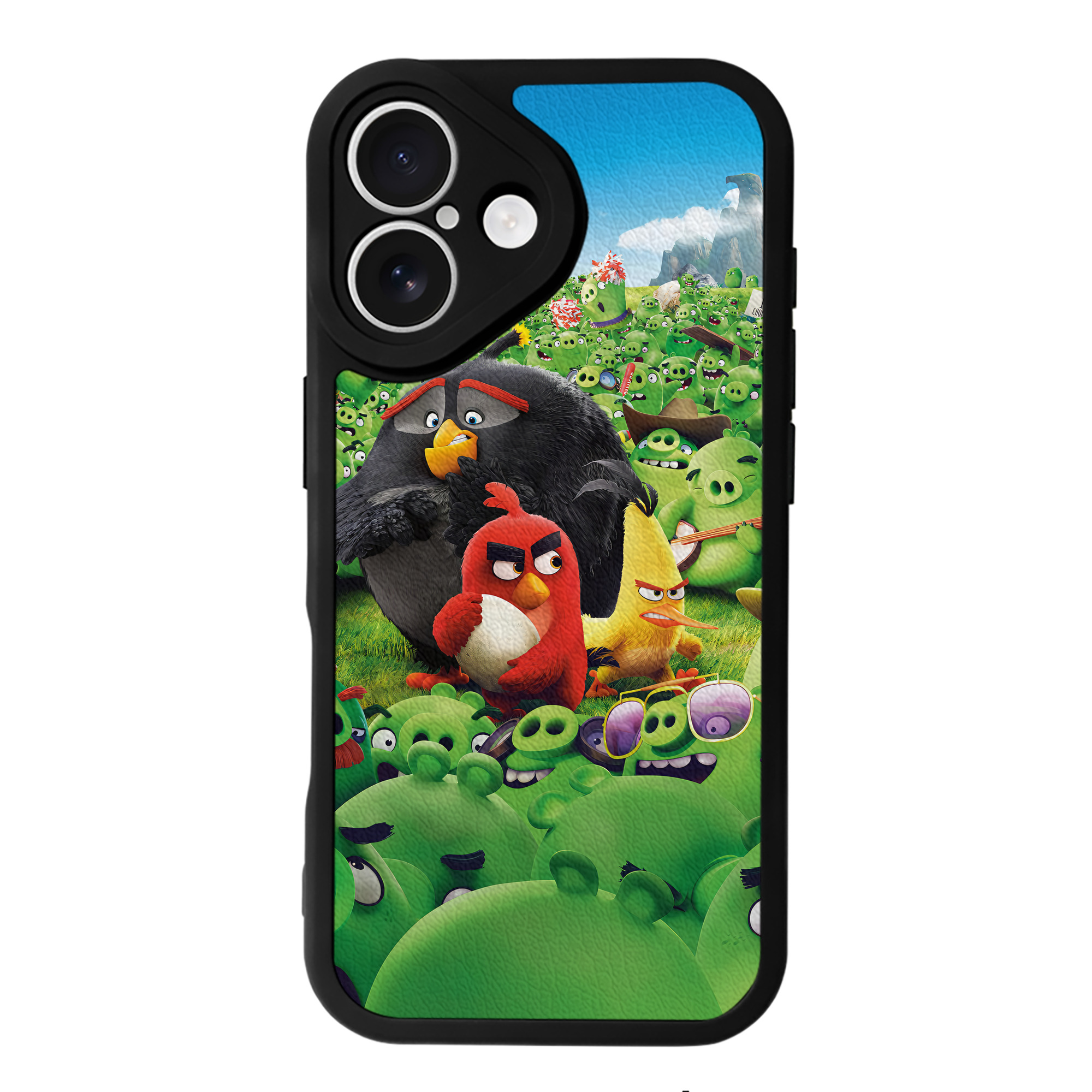 （画像用） Angry Birds アングリーバード 【iPhone 16シリーズ対応】シリコンスマホケース（レザー調） 材質：シリコン